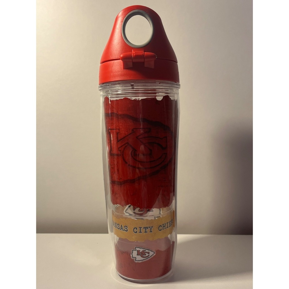 Tervis Kansas City Chiefs NFL Tumbler Red Clear Yellow Football - Picture 2 of 9